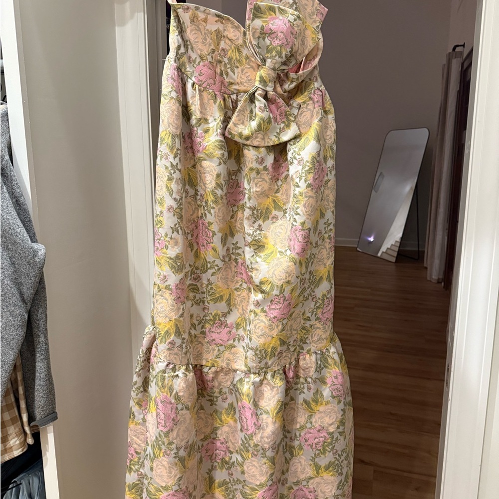 Petal & Pup Floral Maxi Dress in Pink and Yellow